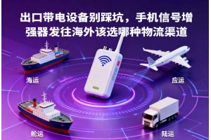 出口帶電設(shè)備別踩坑，手機(jī)信號(hào)增強(qiáng)器發(fā)往海外該選哪種物流渠道