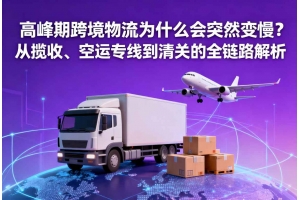 高峰期跨境物流為什么會(huì)突然變慢？從攬收、空運(yùn)專(zhuān)線(xiàn)到清關(guān)的全鏈路解析