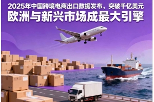 2025年中國跨境電商出口數(shù)據(jù)發(fā)布，突破千億美元 歐洲與新興市場成最大引擎