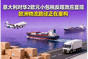 意大利對華2歐元小包稅反噬效應(yīng)顯現(xiàn) 歐洲物流路徑正在重構(gòu)