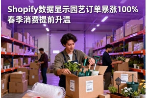 Shopify數據顯示園藝訂單暴漲100% 春季消費提前升溫