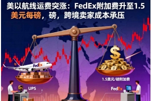 美以航線運費突漲：FedEx附加費升至1.5美元每磅，跨境賣家成本承壓